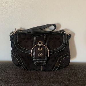 Coach Signature SoHo Black Shoulder Bag